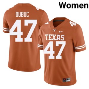 Orange Women's College Football 2026-27 Trey Dubuc University of Texas #47 Jersey 927086-197