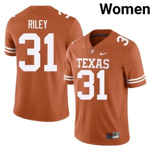 Orange College Football Longhorns Official #31 Womens Yaheim Riley Jerseys 248015-418
