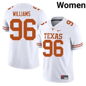 White #96 2026 Zion Williams College Football Longhorns Womens Jerseys 337189-200