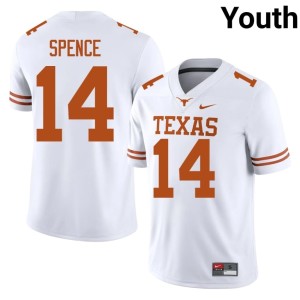 White Lone Star State Reps College Football Official Youth #14 Brad Spence Jerseys 952251-451
