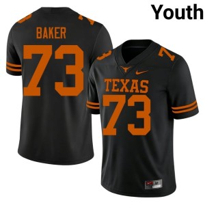 Black Brandon Baker #73 Youth University of Texas College Football Replica Jersey 842627-295