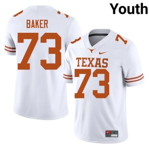 White #73 Youth University of Texas College Football Game Brandon Baker Jerseys 207015-667