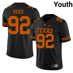 Black College Football Limited Texas Longhorns Colton Vasek Youth #92 Jersey 872686-962