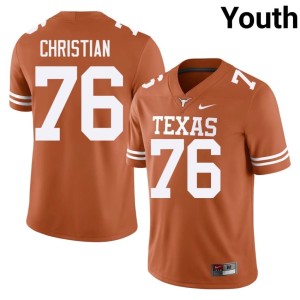 Orange Youth #76 Official College Football Jackson Christian UT Jerseys 484292-761