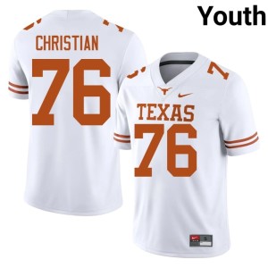White #76 Burnt Orange 2026 Youth Jackson Christian College Football Jerseys 852615-486