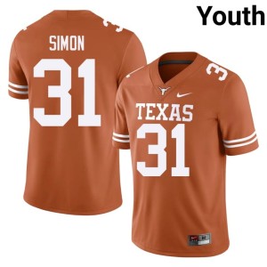Orange UT James Simon #31 Youth College Football 2026 Jersey 335586-532