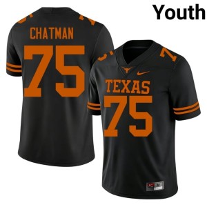 Black College Football #75 Jaydon Chatman Embroidery Youth Texas Longhorns Jersey 196195-415