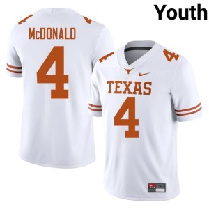 White College Football Jelani McDonald Stitched Texas #4 Youth Jerseys 306282-824