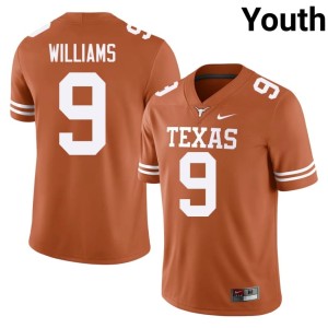 Orange College Football Youth Jonah Williams #9 Stitched Texas Longhorns Jerseys 600999-712