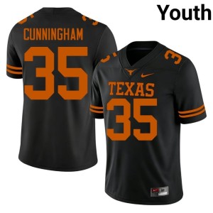 Black #37 Youth Texas Athletics Stitched Jonathan Cunningham College Football Jerseys 686568-470