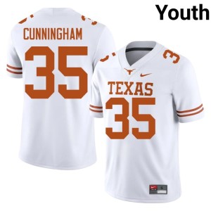 White #37 Jonathan Cunningham Youth 2026-27 College Football Texas Longhorns Jerseys 812135-169