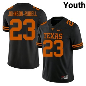 Black Jordon Johnson-Rubell Stitched #23 Youth College Football Texas Jerseys 220814-392