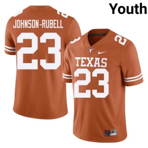 Orange 2026 #23 College Football University of Texas Jordon Johnson-Rubell Youth Jerseys 178091-184