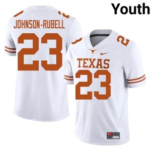 White 2026-27 UT College Football #23 Jordon Johnson-Rubell Youth Jerseys 717960-715