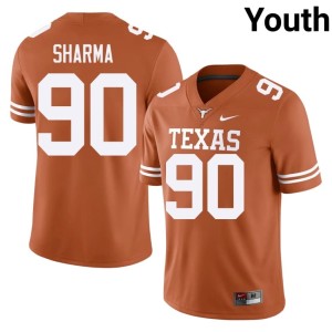 Orange College Football Josiah Sharma Youth UT Austin Player #90 Jerseys 230587-650