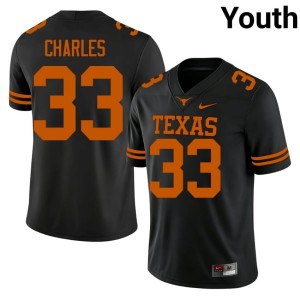 Black Myron Charles Youth College Football Stitched #33 UT Jerseys 591876-619