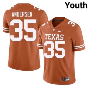 Orange Rett Andersen #35 Burnt Orange Embroidery Youth College Football Jersey 355921-599
