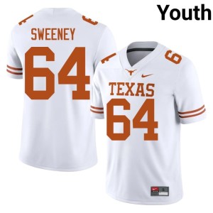 White Robert Sweeney Longhorns #64 College Football Youth Limited Jersey 649923-858