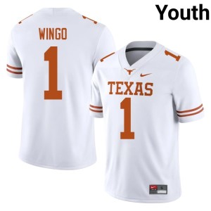 White Youth Ryan Wingo #1 College Football 2026 Texas Jersey 690839-920