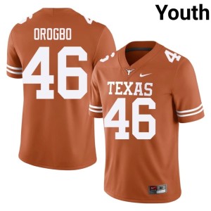 Orange #46 College Football Alumni Texas Youth Smith Orogbo Jersey 140185-730