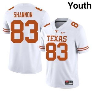 White College Football Spencer Shannon #83 Youth Replica Horns Jerseys 882199-791
