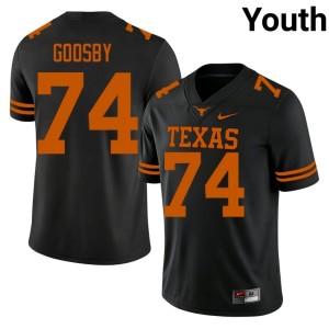Black #74 Youth University College Football Longhorns Trevor Goosby Jerseys 442864-157