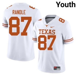 White #87 Will Randle College Football Youth Longhorns High School Jerseys 998683-884