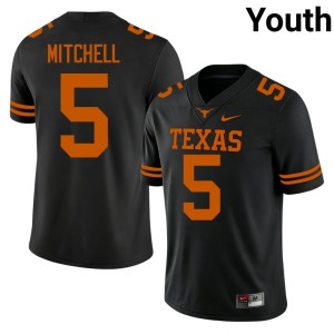 Black Replica Adonai Mitchell #5 College Football The Horns Youth Jersey 329769-724