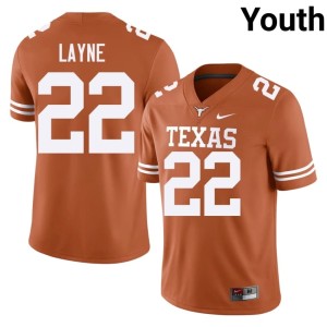 Orange #22 University of Texas Longhorns Player Bobby Layne Youth College Football Jerseys 698876-593