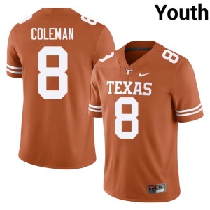 Orange Official UT Cam Coleman #8 Youth College Football Jerseys 749787-228