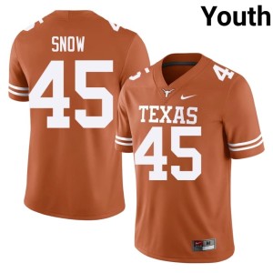 Orange University of Texas College Football Darius Snow Replica #45 Youth Jersey 224311-865