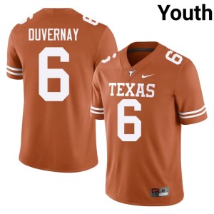 Orange College Football University of Texas #6 Devin Duvernay Youth Embroidery Jersey 212172-485