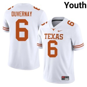 White Limited Burnt Orange #6 Youth Devin Duvernay College Football Jerseys 919320-310
