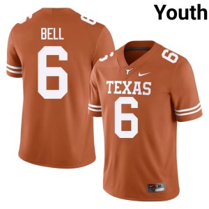 Orange Official College Football Dia Bell Youth Texas #6 Jerseys 483551-564