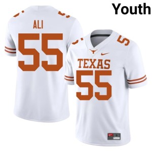 White College Football #55 Official University of Texas Youth Elijah Ali Jerseys 838370-959