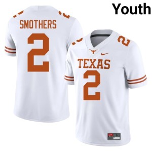 White Youth Texas Longhorns University #2 College Football Hollywood Smothers Jersey 697909-805