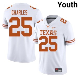 White Youth College Football Jamaal Charles Limited UT #25 Jerseys 255179-750