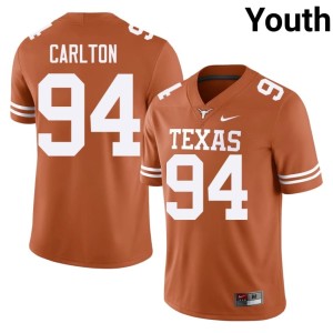 Orange College Football Texas Longhorns Jamarion Carlton Youth #94 NCAA Jerseys 503966-391