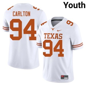 White #94 Horns Player College Football Jamarion Carlton Youth Jerseys 864943-270