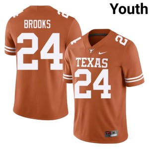Orange Horns Alumni #24 Youth Jonathon Brooks College Football Jerseys 605609-247