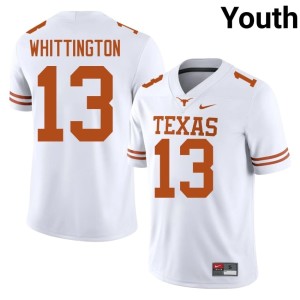 White Jordan Whittington Alumni Youth #13 Burnt Orange College Football Jersey 459865-330