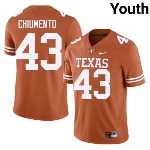 Orange #43 UT NCAA Mac Chiumento Youth College Football Jerseys 757700-758