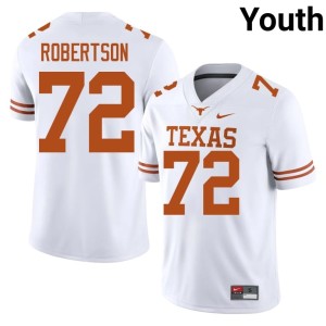 White Youth Nicolas Robertson #72 College Football UT Austin Limited Jersey 318532-513