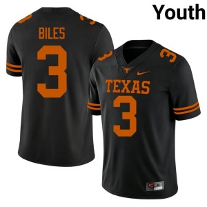 Black College Football Rasheem Biles High School Texas Athletics Youth #3 Jersey 257608-952