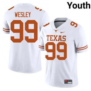 White Richard Wesley College Football #99 UT Austin Youth Player Jersey 162206-628