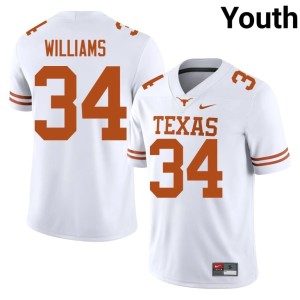 White UT High School College Football Ricky Williams #34 Youth Jerseys 354520-252