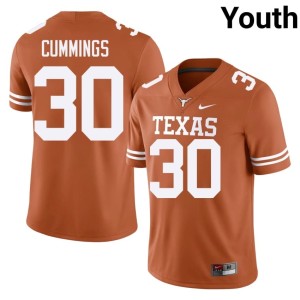 Orange UT Austin College Football #30 Youth Rocky Cummings Embroidery Jerseys 681686-947