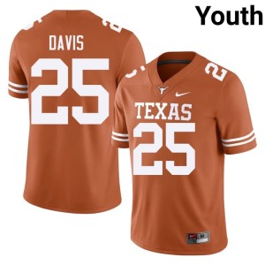 Orange Youth Toray Davis UT Limited #25 College Football Jersey 274425-574