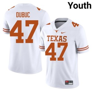 White College Football Youth Player Trey Dubuc #47 University of Texas Jersey 929157-784