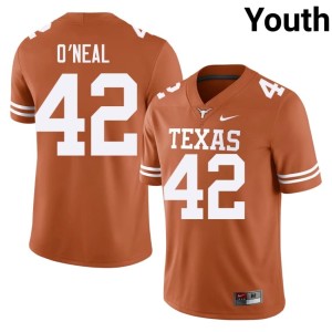 Orange College Football Trott O'Neal 2026-27 #42 Youth Texas Jerseys 693707-600